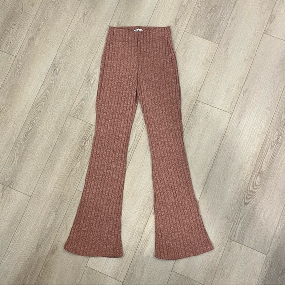 Zara Ribbed Knit Flare Pants - Size S - Picture 2 of 10